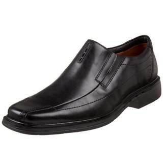 Clarks 其乐 UN系列 Un.Sheridan 一脚蹬男士皮鞋 Black US7