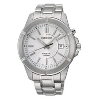SEIKO 精工 SKA535 男士人动电能手表 41mm 银盘 银色不锈钢带 圆形