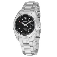 SEIKO 精工 SKA477 男款不锈钢腕表 (圆形、钢、黑色)