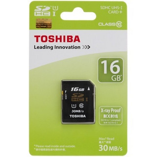 TOSHIBA 东芝 EXCERIA系列 Type HD SD存储卡（UHS-1、16GB、Class10）