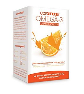 Coromega Omega3 深海鱼油 甜橙口味 90袋