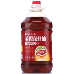 仙餐牌 压榨浓香菜油 4L *3件