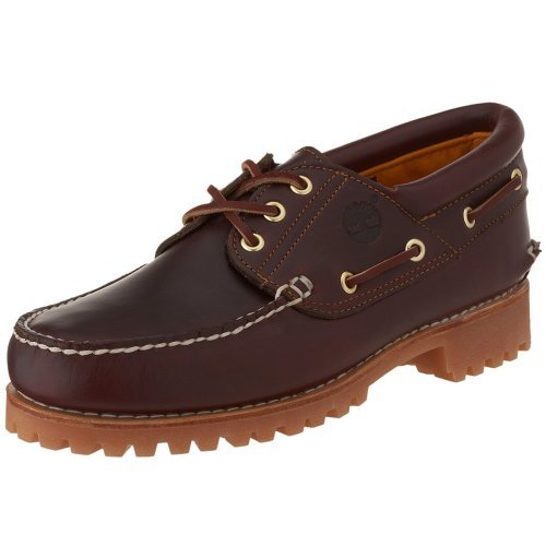 Timberland 添柏岚 Authentics 3-Eye Classic 男士经典3眼船鞋 Burgundy/Brown US7