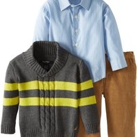 NAUTICA 诺帝卡 儿童 Boys Infant Shawl Collar Sweater Set 男宝宝超帅三件套