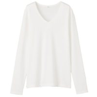 天猫双11预售：MUJI 无印良品 女式弹力棉 V领长袖T恤