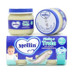 美林 Mellin 鳟鱼泥 80g*2瓶/盒 鱼泥  6个月宝宝适用 *5件