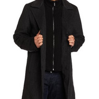 KENNETH COLE Herringbone Walker Coat 男士羊毛混纺外套