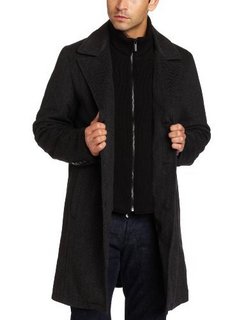 KENNETH COLE Herringbone Walker Coat 男士羊毛混纺外套