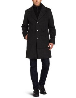 KENNETH COLE Herringbone Walker Coat 男士羊毛混纺外套