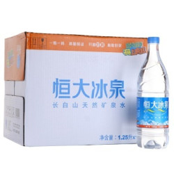 恒大冰泉 长白山天然矿泉水 1250ML*12整箱