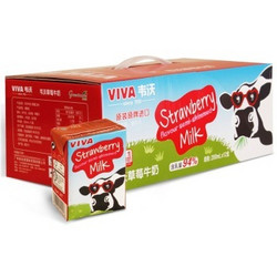 VIVA 韦沃 草莓牛奶200ML*12礼盒装*4箱+凑单品