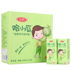 三元 哈小瓜 哈密瓜牛奶饮品200ml*12礼盒装