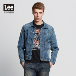 Lee 男士图腾刺绣设计牛仔上衣 L13315Z021MK