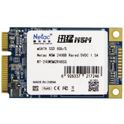 Netac 朗科 N5M系列 240G mSATA 固态硬盘(NT-240N5M)