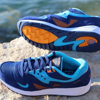saucony GRID 8000 CL 中性款复古跑鞋 蓝 38