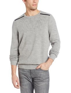 KENNETH COLE  Panel Stich Crew-Neck 男款羊毛运动衣