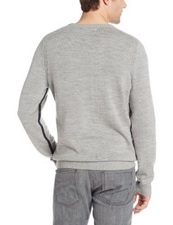 KENNETH COLE  Panel Stich Crew-Neck 男款羊毛运动衣