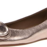 ecco 爱步  Owando Button 女款时装平底鞋 Light Gold US 4-4.5
