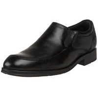 ROCKPORT 乐步 Alpenglow 男士一脚蹬皮鞋 Black US 7