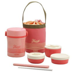 THERMOS 膳魔师 JBC-801 保温便当盒 粉色