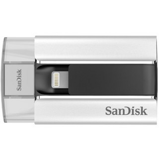 SanDisk 闪迪 iXpand欢欣i享 USB 2.0 U盘 银色 64GB USB/苹果lightning双接口