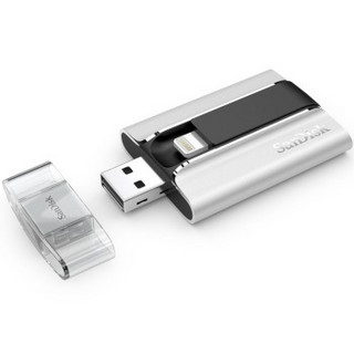 SanDisk 闪迪 iXpand欢欣i享 USB 2.0 U盘 银色 64GB USB/苹果lightning双接口