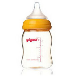 Pigeon 贝亲 经典自然实感系列 PPSU奶瓶 160ml SS号奶嘴 黄色 0月+ AA77