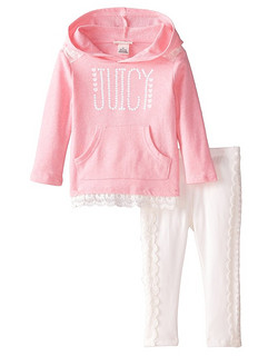 Juicy Couture Top with Cream Leggings 女童毛绒两件套