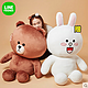  天猫双11预售：LINE FRIENDS  布朗熊毛绒玩偶 1.1米 （赠1.1米可妮兔）　