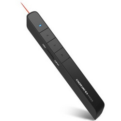 KNORVAY 诺为 N75C 翻页笔 激光笔翻页器 投影笔 电子笔 遥控笔 充电式 黑色 红光