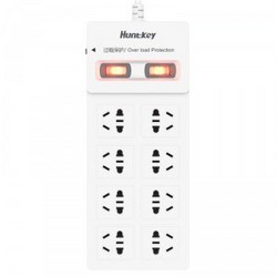 Huntkey 航嘉 SSH801 8位3米防过载 单排开关插座*4+插座保护盖*2