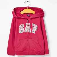Gap 盖璞 女童刺绣徽标活力 连帽卫衣