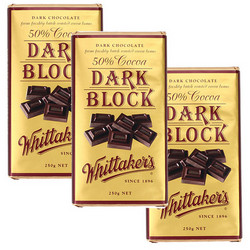 Whittaker's 惠特克 黑巧克力 50%可可 250g*3盒