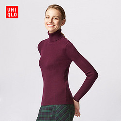 UNIQLO 优衣库 精纺美利奴两翻领女款长袖针织衫 151945