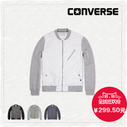 CONVERSE 匡威 拼接拉链饰飞行员夹克