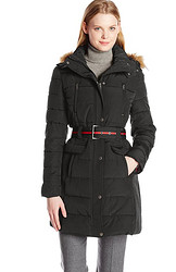 Tommy Hilfiger Down Coat 女式束腰棉服（两色）