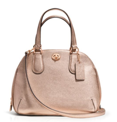 coach 蔻驰 crossgrain prince street satchel 女款真皮手提包