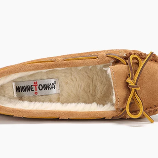 MINNETONKA 迷你唐卡 冬季保暖休闲平底鞋豆豆鞋