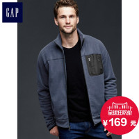 GAP 盖璞 拼色立领拉链开衫夹克