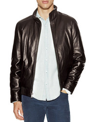 COLE HAAN Leather Bomber 男款机车夹克