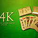 新低价：Trademark Poker 24K 镀金扑克牌