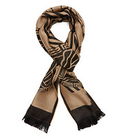 VERSACE 范思哲 Frayed Wool Scarf 羊毛围巾