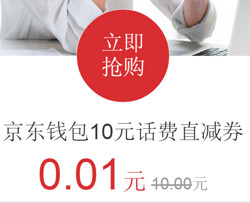 京东钱包10元话费直减券