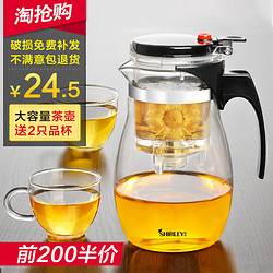 仙丽 可拆洗大容量玻璃茶具套装 800ml