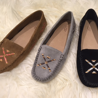 UGG australia Calze Rustic Weave 女款真皮平底鞋