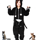 UNIHABITAT 猫形猫袋连身家居服 Mewgaroo Jumpsuit  UDN-33L-BK