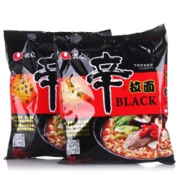 农心(NONG SHIM) 辛拉面Black 方便面 袋面速食零食品 四连包 134g*4包 *7件