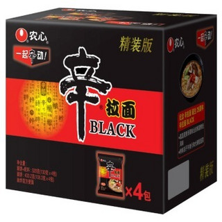 NONGSHIM 农心 辛拉面Black 豚骨汤风味方便面 袋面四连包 134g*4包