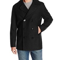 Nautica 诺帝卡 Melton 男士双排扣羊毛混纺外套