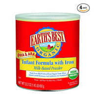  ​EARTH‘S BEST Organic Infant Formula 有机含铁奶粉（658g*4罐）